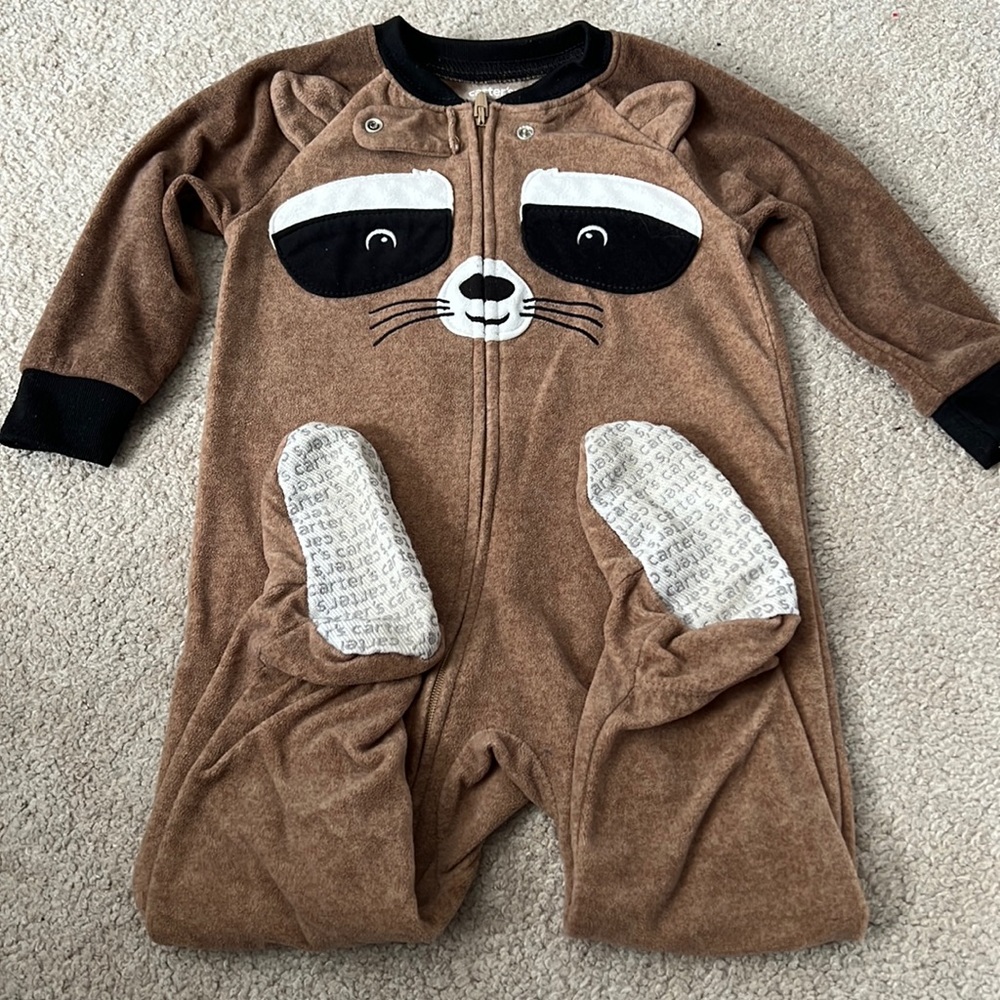 Raccoon night onesie